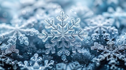 Aufkleber - Simple snowflake background. winter holiday atmosphere. Christmas concept.
