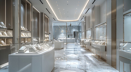 Aufkleber - A jewelry store, modern style.
