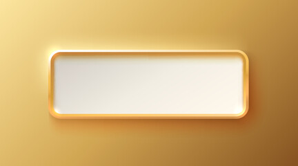 Wall Mural - Golden frame label, event bar button, gold signboard. Vector illustration