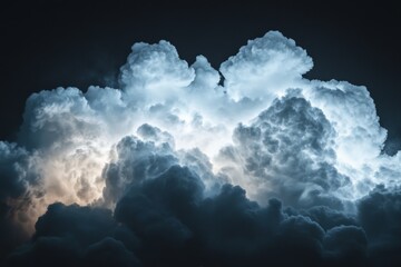 Poster - Luminous clouds illuminated by soft ambient light create a serene and mesmerizing scene that evokes a sense of wonder and peaceful contemplation.