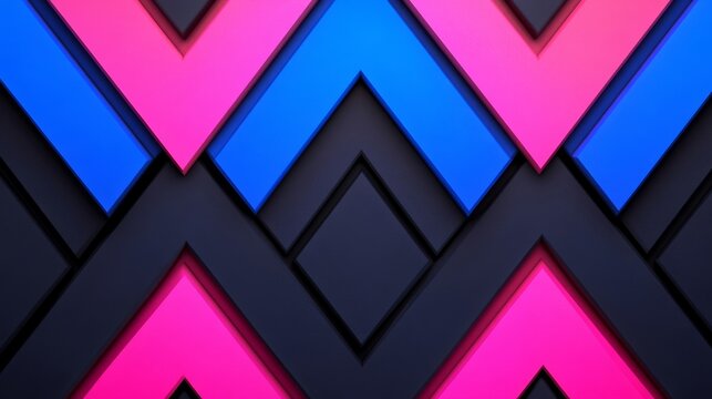 Abstract geometric shapes in vibrant black and neon hues forming a futuristic Black Friday sale background with bold text space 