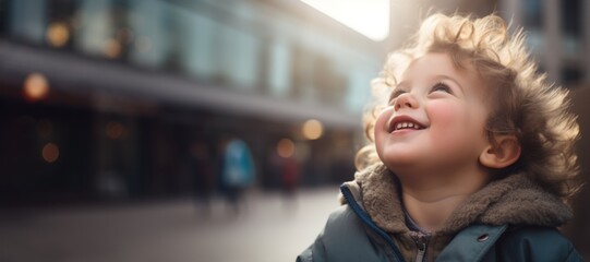 happy toddler enjoy morning light