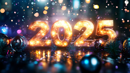 Sticker - 2025 Happy New Year design