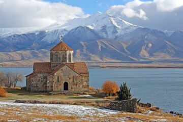 Armenian Architecture: The Holy Cross Cathedral in Akdamar Island, Van Lake, Turkey