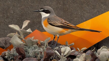 Poster - Stunning Close-Up of a Bird Perched on a Branch