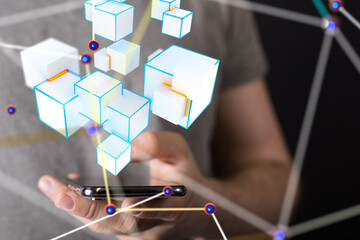 Fototapete - conference Digital Network and data concept 3d