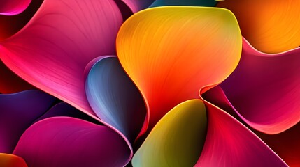 Poster - Abstract Colorful Petals Background