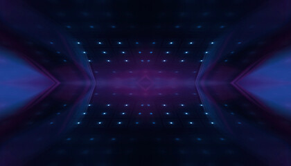 Wall Mural - abstract neon background with rays and spotlights.