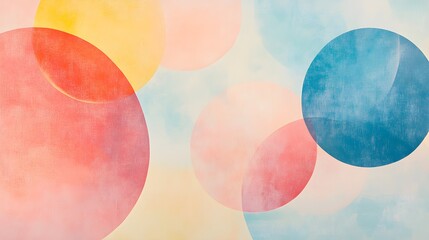 Poster - Abstract Background with Pastel Colors and Geometric Shapes
