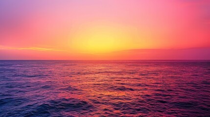 Canvas Print - Vibrant Sunset Over a Calm Sea