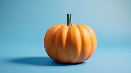 Sticker - pumpkin on blue background