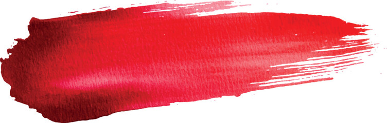 red paint artistic dry brush stroke. watercolor acrylic hand painted backdrop for print, web design 