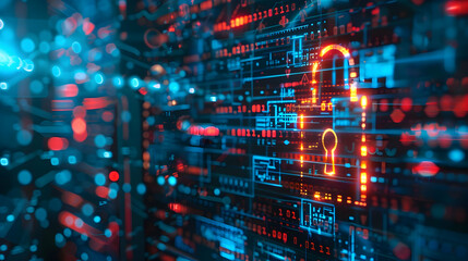 Poster - Portrayal of cyber threats running rampant in an advanced technology world