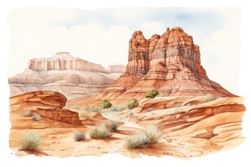 Canvas Print - Mountain desert sandstone outdoors.