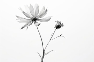 Sticker - Flower petal plant white.