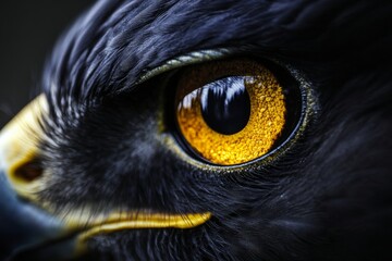 Close-Up of a Bird's Eye: A Look into Nature's Predator