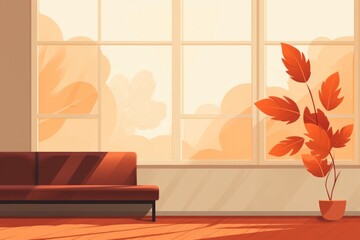 Canvas Print - Autumn ambient wall architecture furniture.