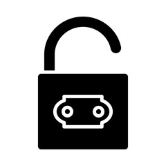 Wall Mural - Open lock glyph icon