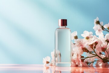 Canvas Print - Bottle product cosmetics perfume flower.