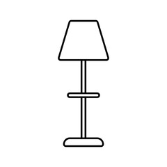 Floor lamp line icon editable stroke vector object