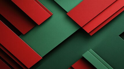 Leinwandbilder - A sleek abstract background featuring green and red hues with minimalist shadow effects, offering a modern and stylish look with a touch of sophistication.