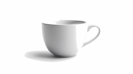 Glass cup isolated on a white background. illustration