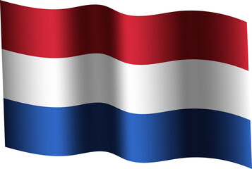 netherlands realistic 3d waving flag