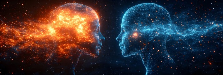 Fototapete - Integrated sensor networks and advanced intelligence systems controlling and influencing human behavior,decisions,and activities within a highly advanced,futuristic digital landscape.