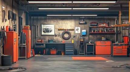 Auto repair station handling automotive care and maintenance