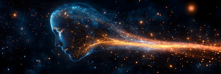 Leinwandbilder - luminous celestial transcendence - captivating surreal cosmic energy and digital art composition dep