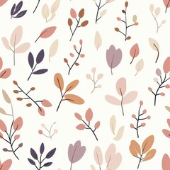 Poster - Muted Petal Pattern in Soft Color Palette
