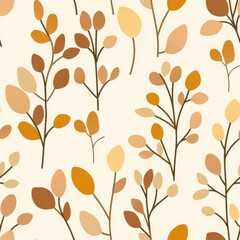 Poster - Soft Minimalist Petal Pattern on Neutral Background