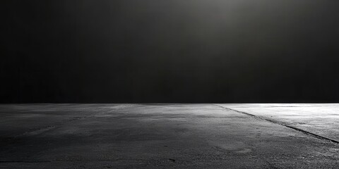 Poster - dark concrete floor in empty space