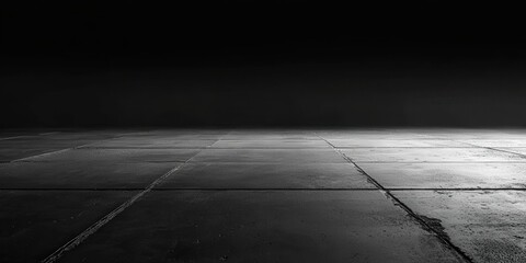 Poster - dark concrete floor in empty space