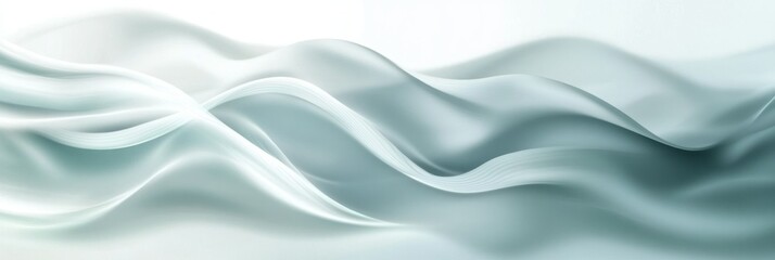 Sticker - Abstract waves in soft shades of blue and white, conveying fluidity and tranquility.