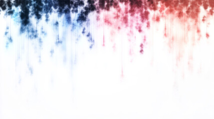 Wall Mural - Abstract blue and red digital art with a blurred, dripping effect.