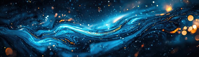 Poster - Captivating Abstract Wave with Shimmering Light Effects