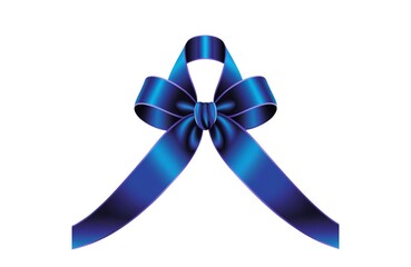 blue ribbon, ribbon isolated with white background.