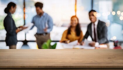 Business office with blurred people casual wear, with blurred bokeh background