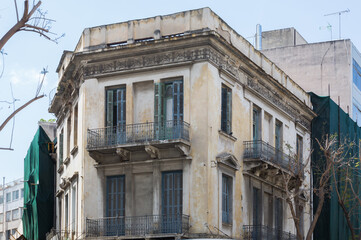 Old building in the center of Athens, Greece