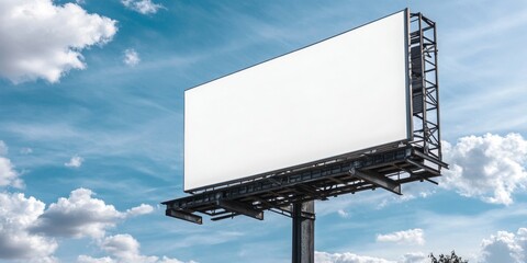 Wall Mural - Sleek advertisement sign with a polished border on a white backdrop, positioned to allow ample central space for text display