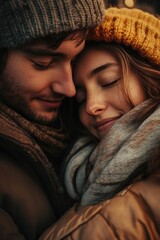 Poster - A romantic moment of affection between two people.