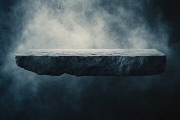 Poster - A large piece of ice floating in the air.