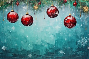 Canvas Print - Christmas background christmas backgrounds plant.