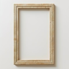 Poster - Vertical frame mockup in beige wood interior 