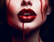 © Bonita - Halloween. Sexy vampire woman lips with blood