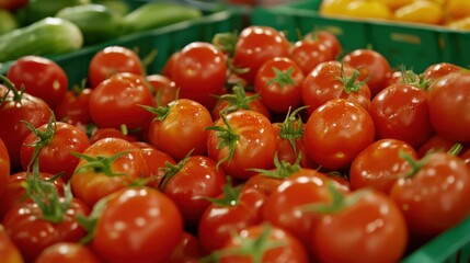 Wall Mural - Frisches Gemüsesortiment für gesunde Ernährung und kulinarische Inspirationen im Frühling