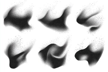 Aufkleber - Various shapes photographed in monochrome.