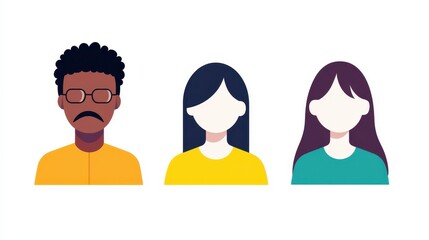 Poster - Diverse Avatars Set in Flat Illustration Style