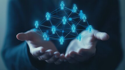 Poster - Hands Presenting Digital Network Concept